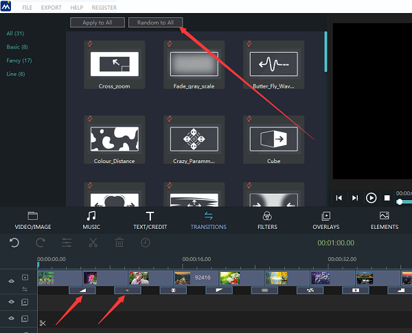 how to add transitions with windows movie maker